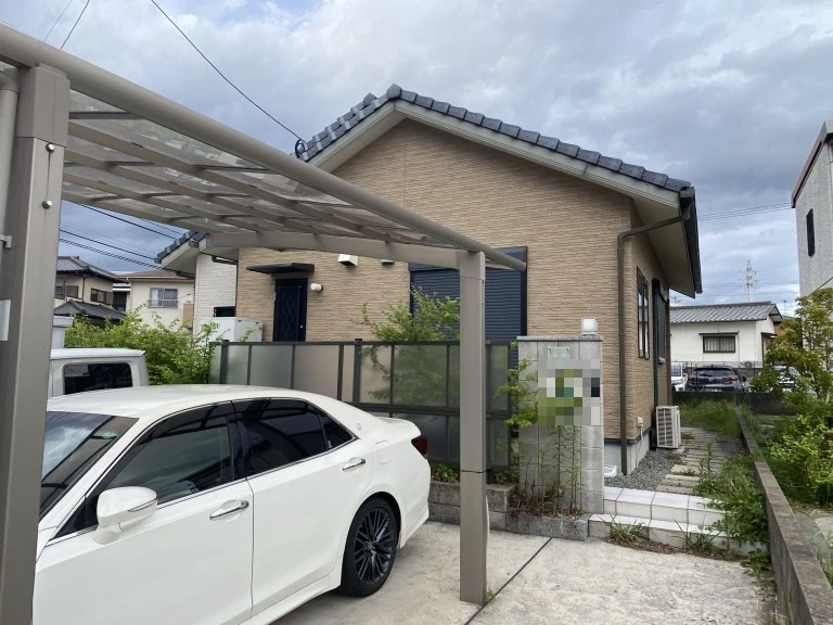 福津市福間南 F様邸 外壁塗装施工前 石調サイディングの状態