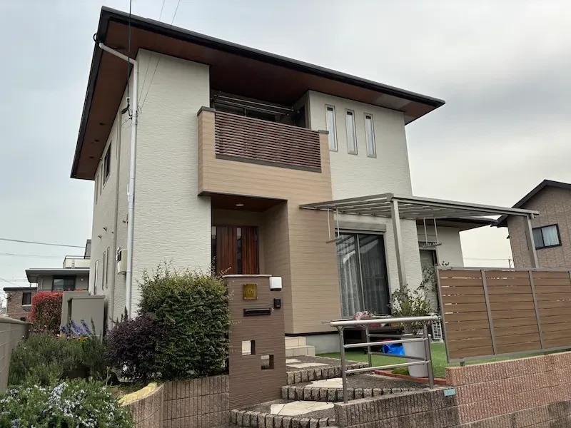 若松区塩屋 ガイナ外壁塗装 施工後
