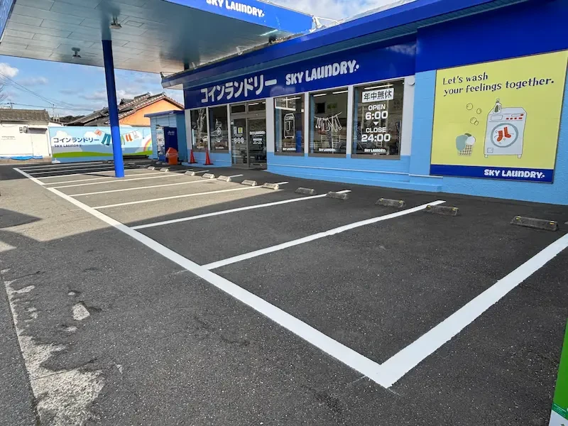 北九州市若松区の駐車場ライン工事施工後｜白線・区画線の引き直し