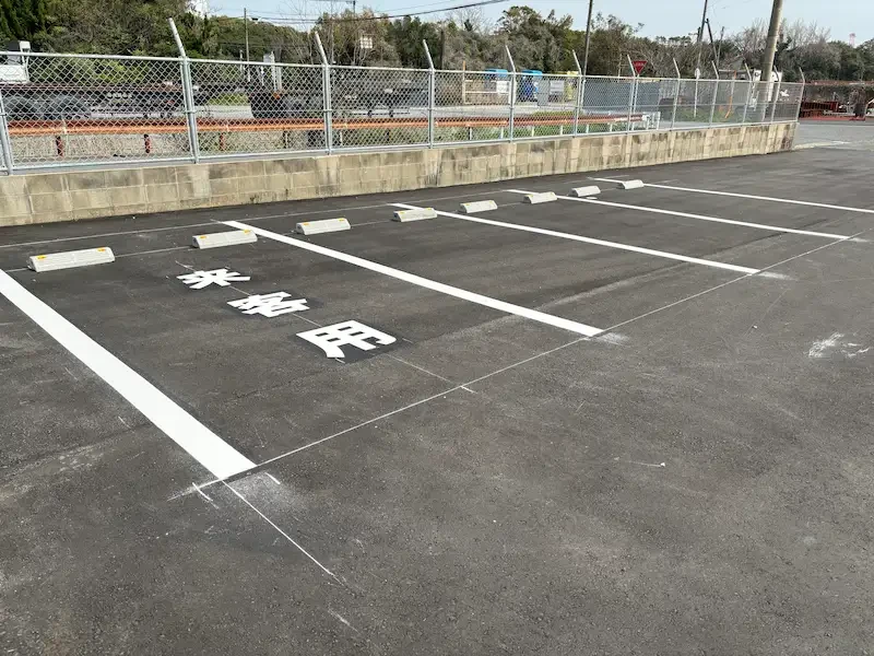 北九州市門司区の会社駐車場ライン工事施工後