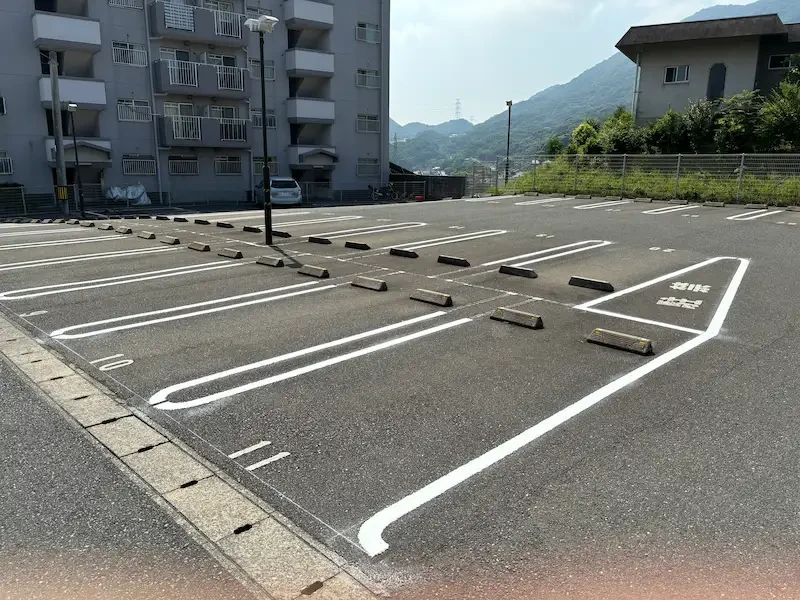 北九州市門司区のマンション駐車場ライン工事施工後