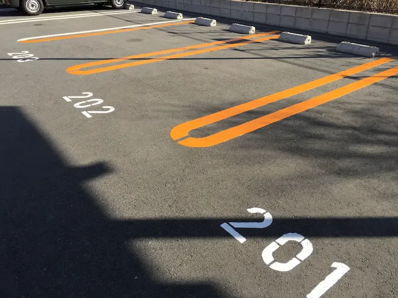 北九州市若松区の駐車場ライン工事施工後