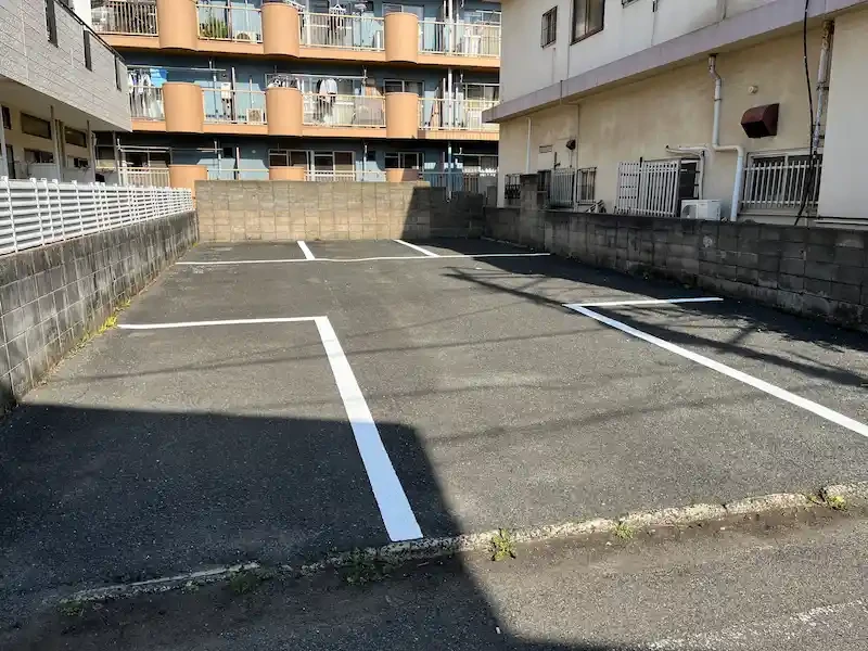 北九州市小倉北区の駐車場ライン工事施工後