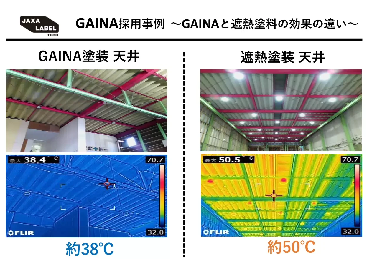 遮熱塗料施工後に空調設備を追加した工場