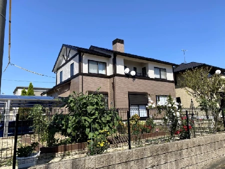 田川市 外壁塗装 施工後 全体2