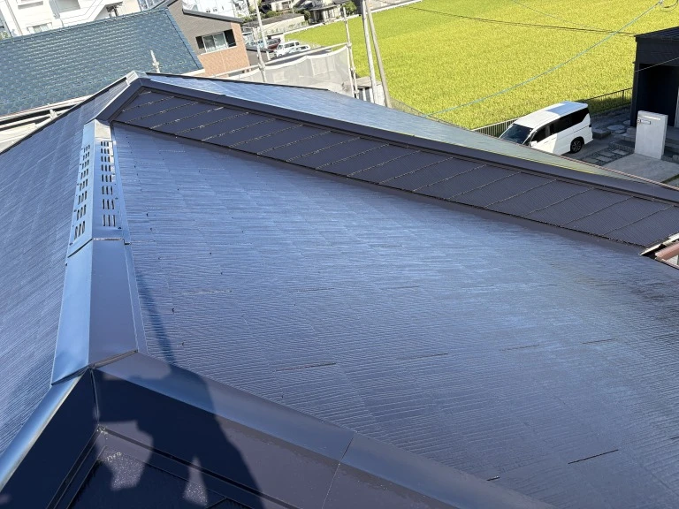 田川市伊田の屋根塗装完成後
